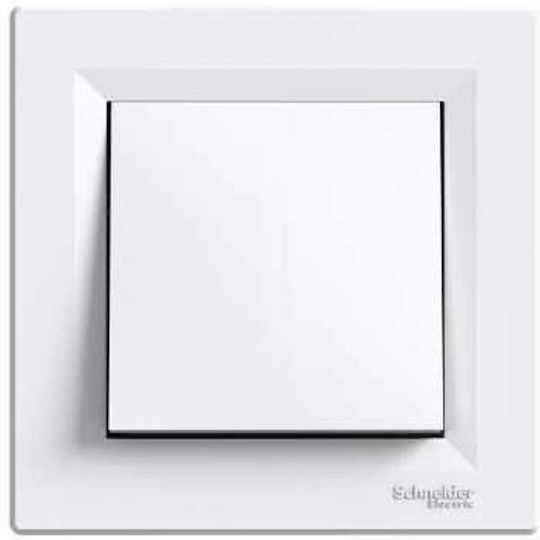 Schneider Electric Asfora Waterproof Recessed Wall Switch Lighting One-Way with Frame White