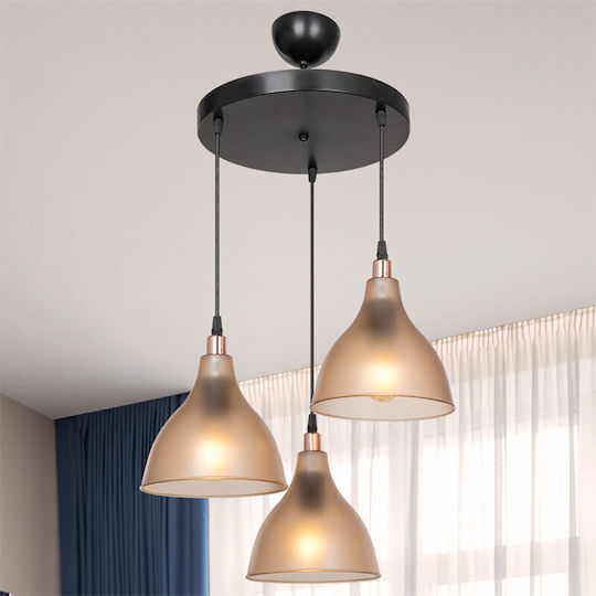 Pakketo Orazio Κρεμαστό Φωτιστικό Μελί με Ντουί E27 36x36x80εκ.