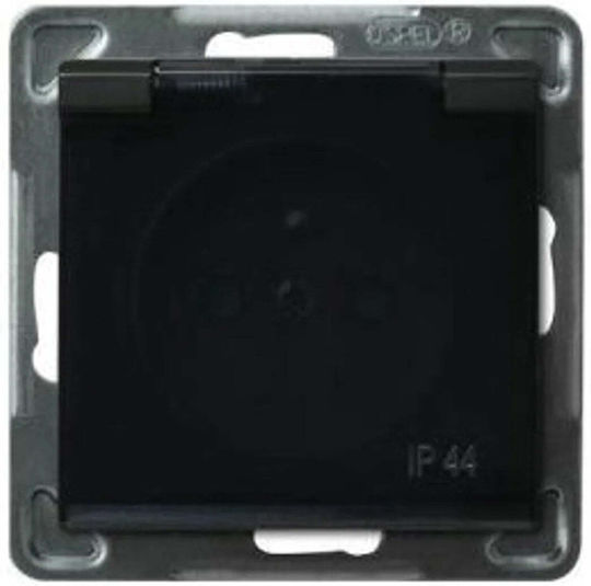 Kontakt-Simon Single Walled Power Socket Waterproof Brown