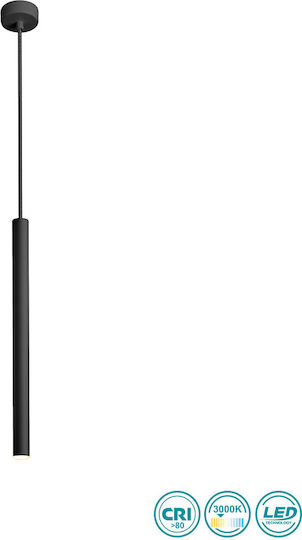 Viokef Elliot Lumini Suspendate Negru LED Calea Ferată 32cm