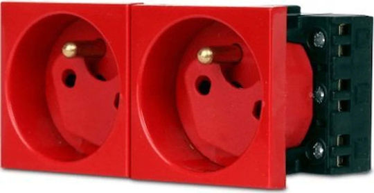 Power Socket Red 1pcs