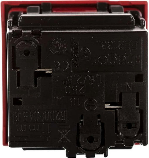 Priză Tehalit.gb-eg U 33st Simplă 45x45mm Fără Halogen Roșu Eer1333020
