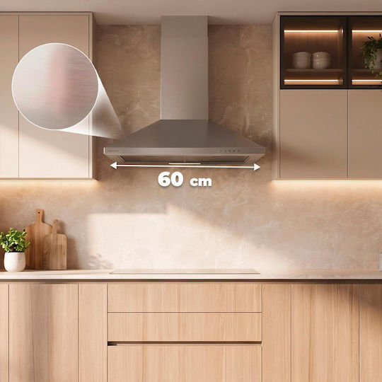 Cecotec Bolero Flux PM 604000 Απορροφητήρας Καμινάδα 60cm Inox