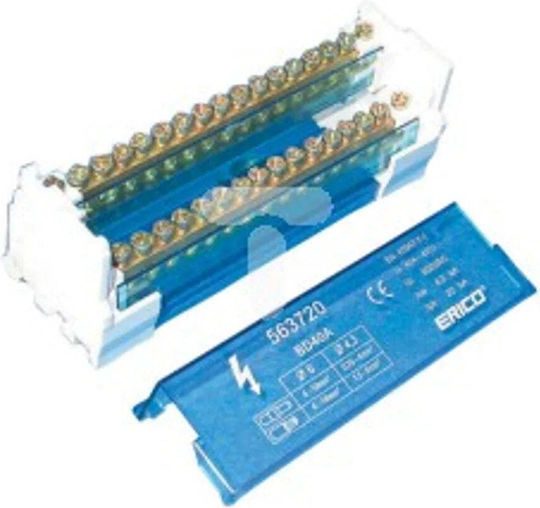 Power Distribution Block 2p 40A 15x 6-16mm2 + 4-10mm2 BD40A 563720