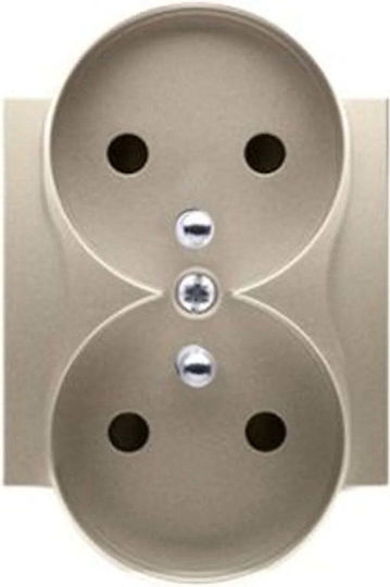 Kontakt-Simon Double Power Socket Gold