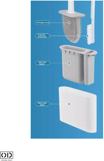 Plastik Toilettenbürste Badezimmer Weiß