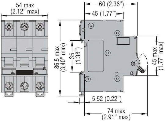 Lovato Electric Διακόπτης Ράγας 25A