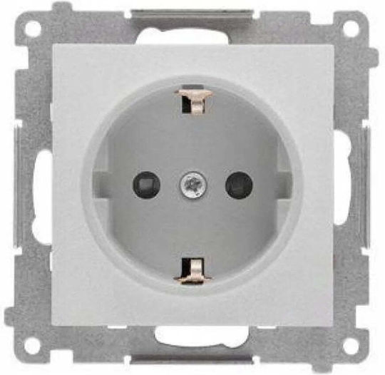 Kontakt-Simon Single Flush Mount Power Socket with Lid