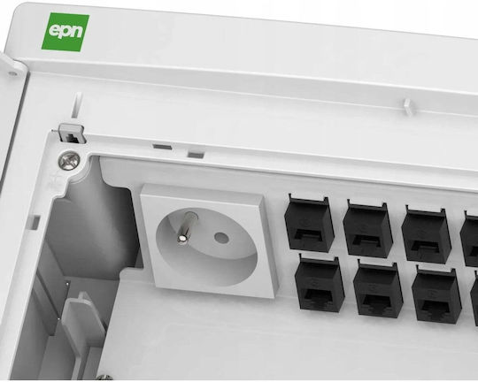 Elektro Plast Elektrischer Sicherungskasten Wandmontage, 2 Reihen, 12 Elemente