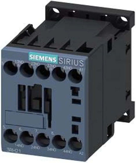Вспомагателно Реле 4NO Бобина 230V 50-60Hz S00 Винтова Връзка Sirius 3RH2140-1AP00