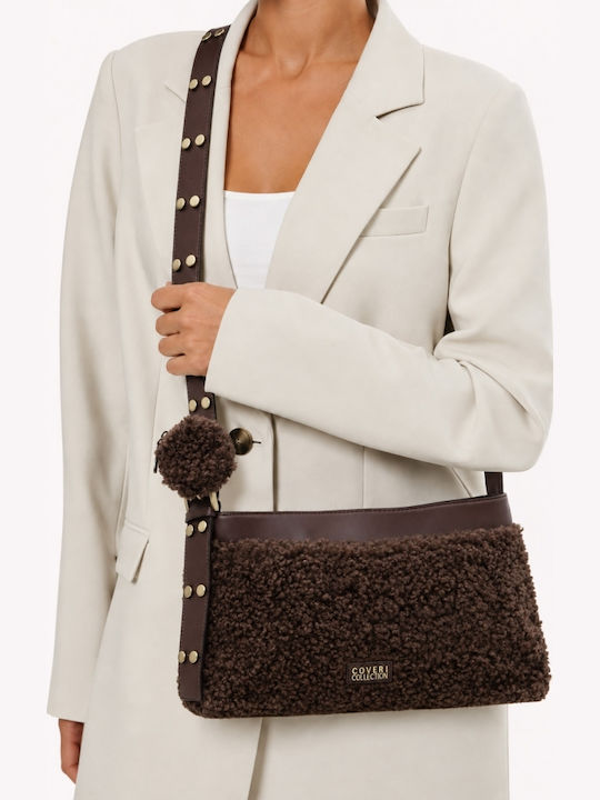 Dark Brown Fur Women's Shoulder Bag