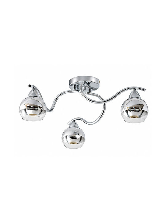 Aca Alien Deckenleuchte 61cm Silber mit Fassung E27