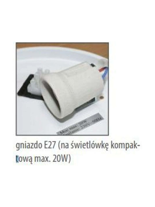 Bemko Πλαφονιέρα Οροφής Μπάνιου 32εκ. με Ντουί E27