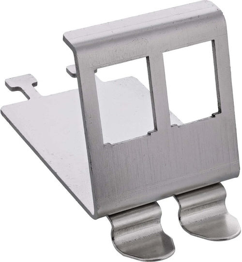Agam Inline Keystone Snap-in Metal Module Holder 2-fold Top-hat Rail Tab