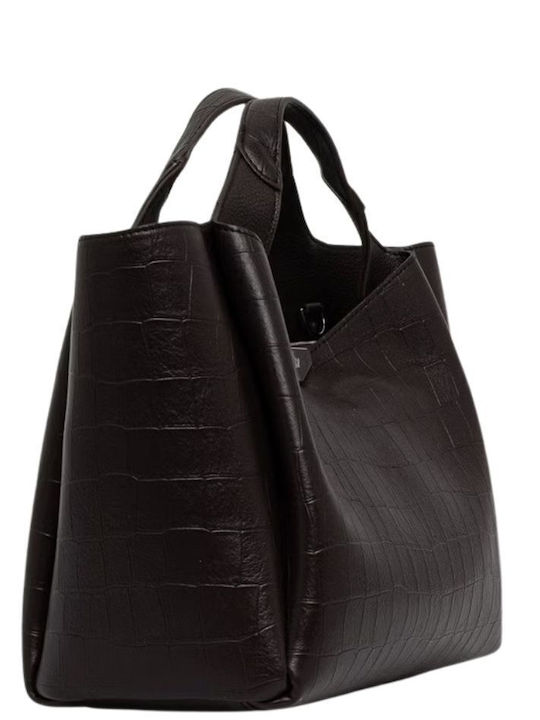 DKNY Willa Дамска чанта тип Satchel Кроко Кафява
