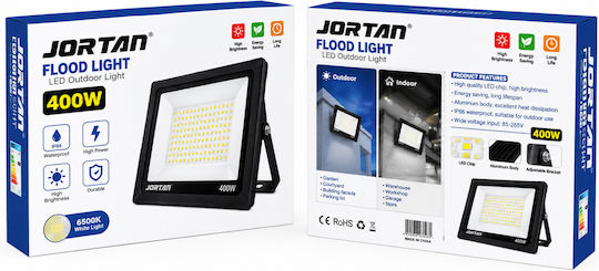 Jortan Στεγανός Προβολέας LED 400W Ψυχρό Λευκό IP66