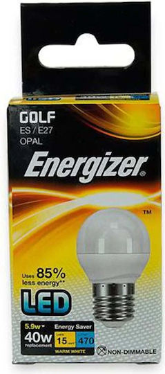 Energizer LED Bulb 5.9W for Socket E27 Warm White 470lm