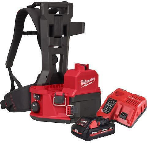 Milwaukee Milwaukee Σετ Batterien Zurück Kapazität 3Ah 18V mit Ladegerät M18 Switch Tank