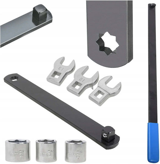 Deutsche Polygon-Schlüssel 8 Stück Silber