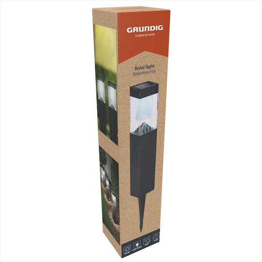 Grundig Spiked Solar Flowerpot Light Cold White with Photocell IP44 6.5x6.5x34cm