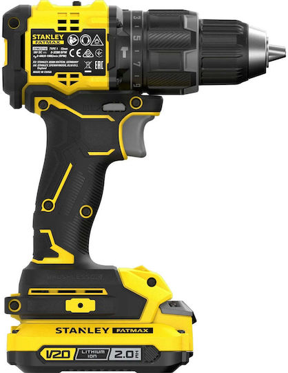 Stanley Fatmax® V20 Ударен Двигател За Бормашина На Батерия Безчетков 18V 2x2Ah