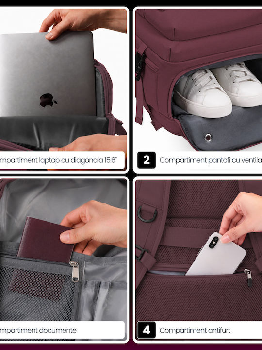 Quasar Rucsac Impermeabil Burgundy