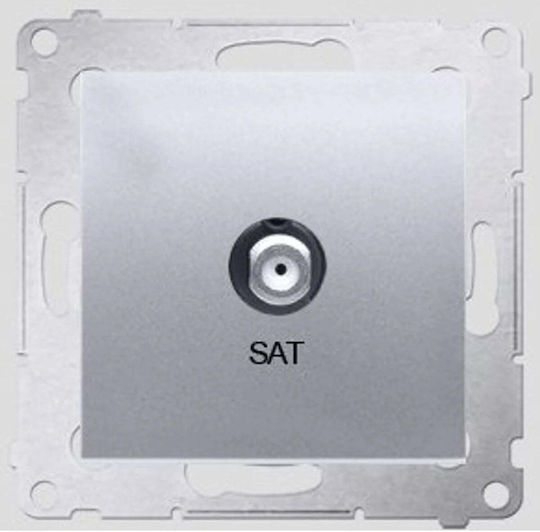 Kontakt-Simon TV-Antennensteckdose Simon54 Sat Silber Dasf1.01/43