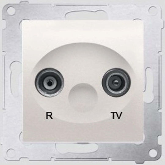 Kontakt-simon Antenna Socket Simon54 Rtv 1db End Cream Dak.01/41