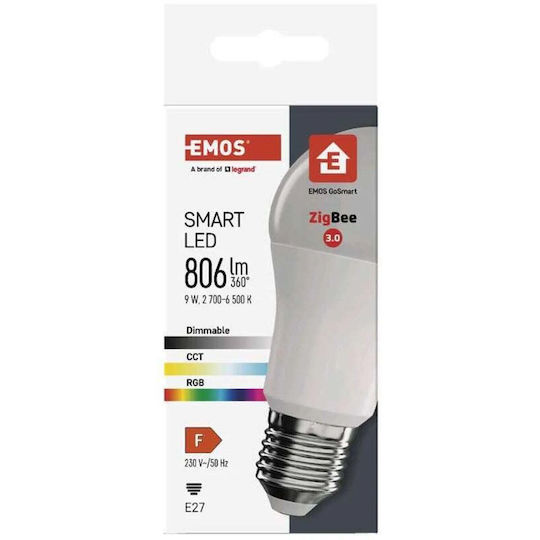 Emos Bec Smart Bec LED 9W pentru Dulie E27 și Formă A60 RGB Reglabil în intensitate