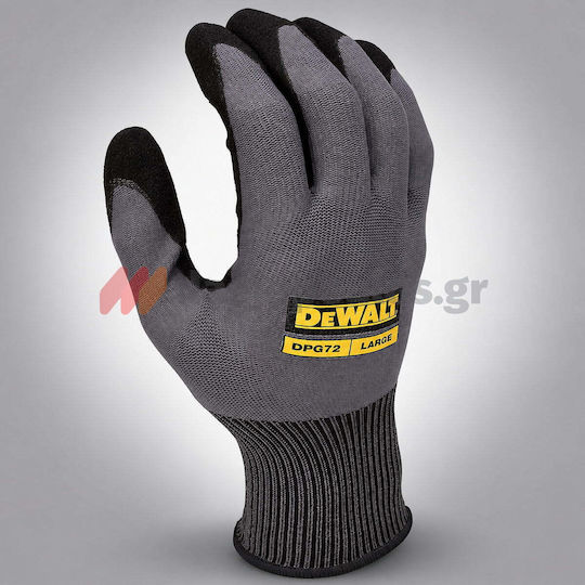 DEWALT Γάντια Εργασίας Γκρι Νιτριλίου, Latex/Πολυουρεθάνης