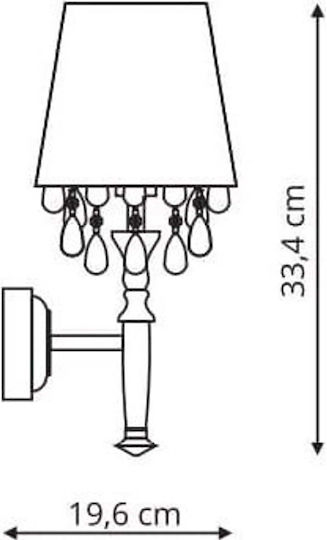 Light Prestige Lumină De perete Negru 33.4x19.6x17cm