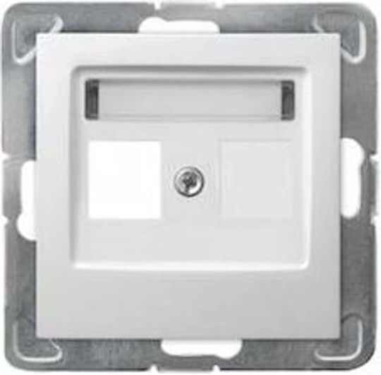 Ospel Impresja Priză De Rețea RJ45 Single Albă GPK-1Y/p/00