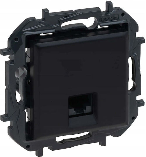 Legrand Niloe Μονή Εξωτερική Πρίζα Δικτύου RJ45 Τύπου Cat6 σε Μαύρο Χρώμα 863563B