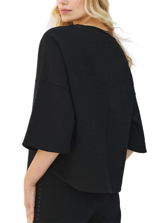 Access Bluza Damă Cu Mânecă 3/4 Neagră