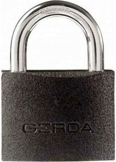 Gerda Padlock Brass With Key Black