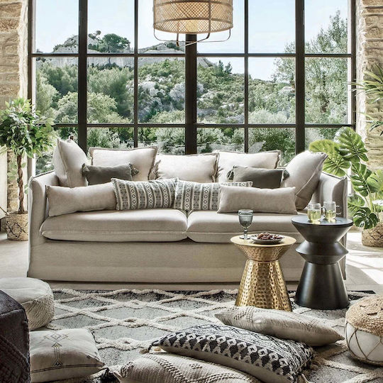 Atmosphera Adria Floor Lamp Height 97cm with Lamp Bulb Base for E27 Beige