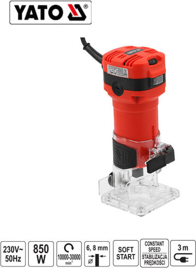 Yato YT-82389 Рутер за подстригване 850W с Регулиране на Скоростта