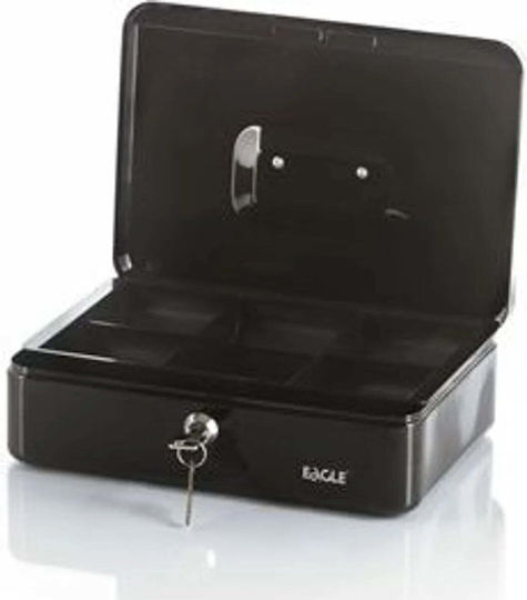 Eagle Fortress Cutie de Bani cu cheie 120-1023 Negru