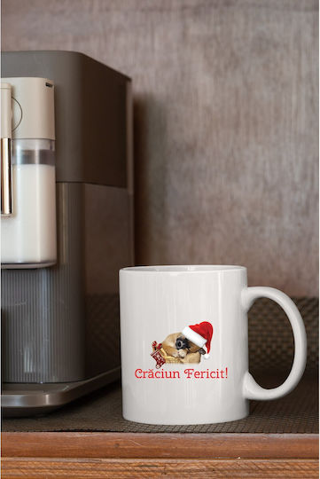 Inovatix Weihnachtlicher Keramikbecher Weiß 330ml Fleckabweisend Mit Personalisierung