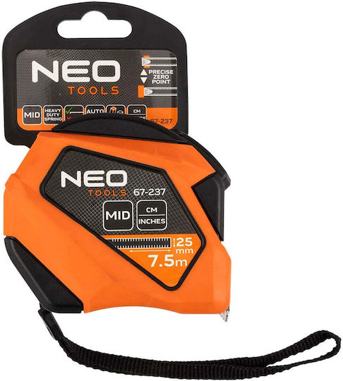Neo Tools Μετροταινία με Μαγνήτη 25mm x 7.5m