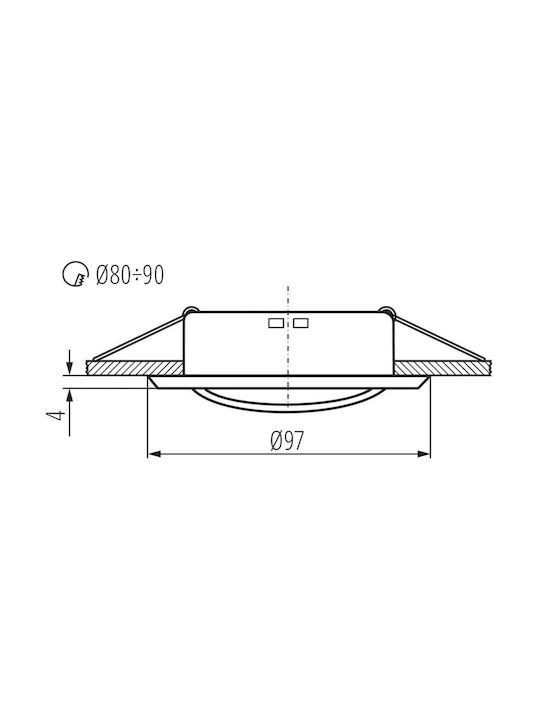 Kanlux Cadru Rotund Pentru Spot GX5.3 Cupru 9.5x9.5cm