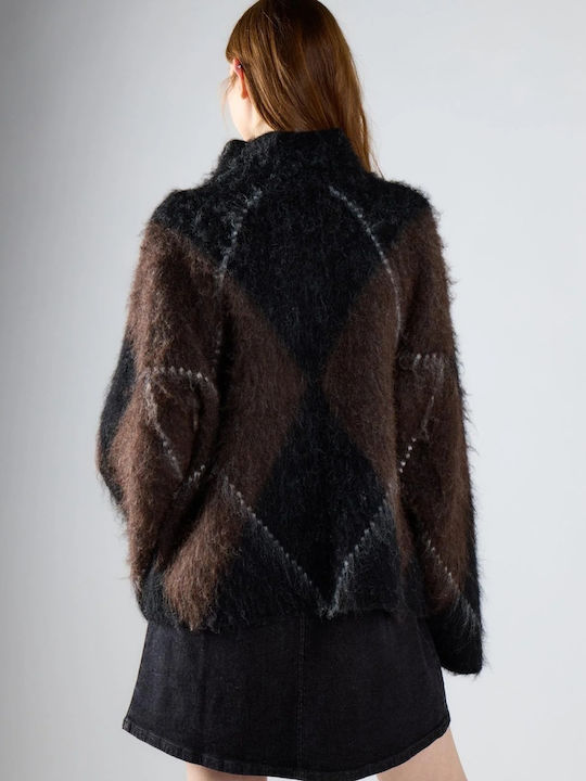 Women's Sweater Black Brown