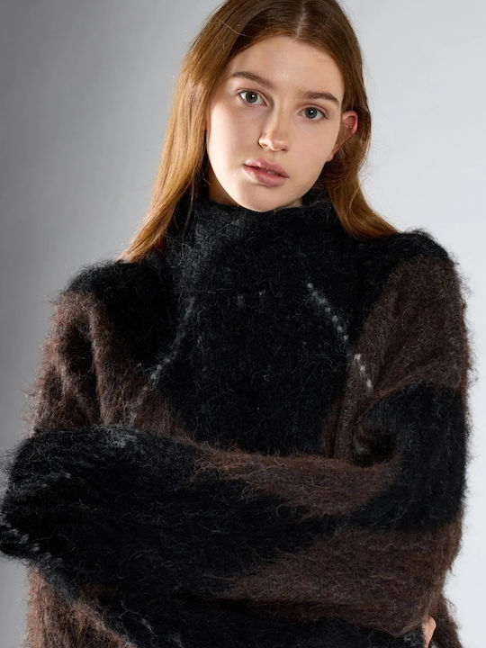 Women's Sweater Black Brown