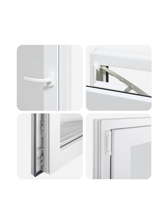 vidaXL PVC Window Sill W50xH80cm