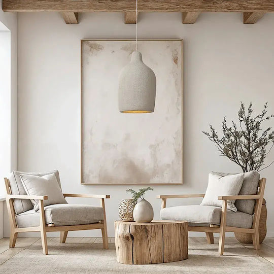 Atman Κρεμαστό Φωτιστικό Χρυσό με Ντουί E27 30x30x46εκ.