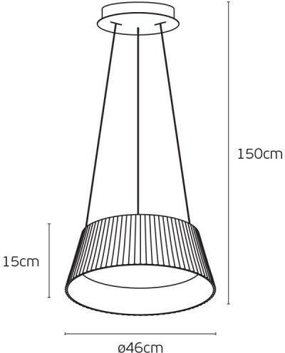 VK Lighting Lustră Suspendată Neagră cu LED și Lumină Albă Caldă 46x46 cm