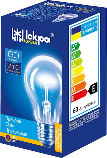 Iskra Special Type Lamp 60W for Socket E27