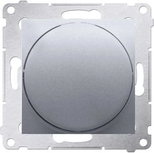 Kontakt-Simon 54 Premium Comutator Cu Variator Rotativ Led Reglabil 230v 2-250w Argintiu Mat Ds9l.01/43 Wmds-004xlx-043
