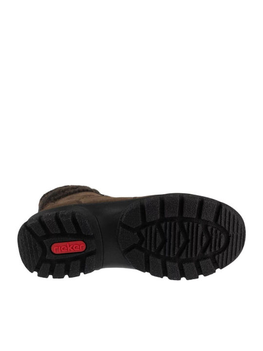 Leder Damen Stiefeletten Braun