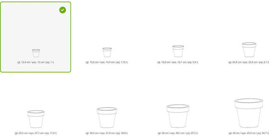 Prosperplast Planter Plastic White 13.4x13.4cm.